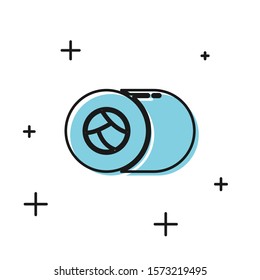 Black Sushi icon isolated on white background. Traditional Japanese food.  Vector Illustration