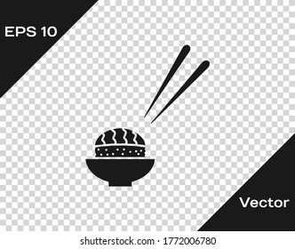 Black Sushi icon isolated on transparent background. Traditional Japanese food. Vector.