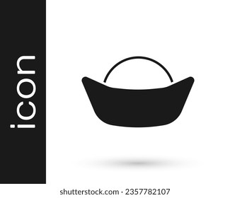 Black Sushi icon isolated on white background. Traditional Japanese food.  Vector