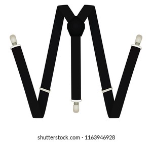 Black Suspenders. Vector Illustration