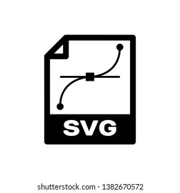 Black SVG file document icon. Download svg button icon isolated. SVG file symbol. Vector Illustration