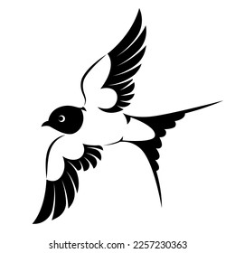 símbolo de pájaro diseño plano