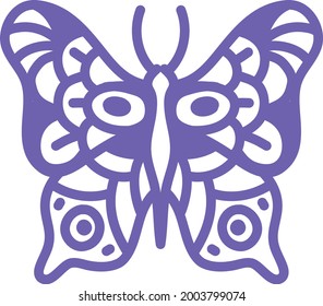 Mariposa de cola de cerda negra, ilustración, vector sobre un fondo blanco.