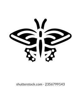 black swallowtail spring glyph icon vector. black swallowtail spring sign. isolated symbol illustration