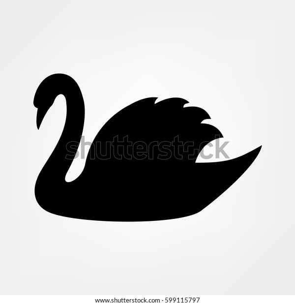 Black Swan Stock Vector 599115797