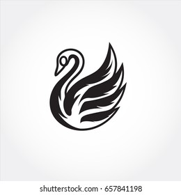 black swan art logo design inspiration