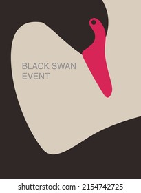 Black Swan Event, Vector Poster Flyer Cover Brochure