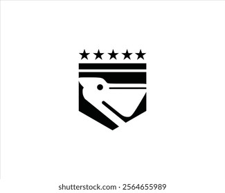 black swan image logo design vector illustration