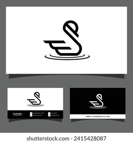 Black Swan Logo Design Beauty