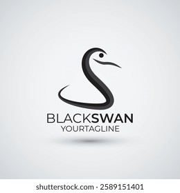 Black Swan Logo Design Template