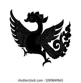 Black swan pattern on a white background.