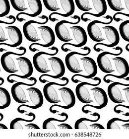 Black swan pattern vector illustration, Abstract black pattern