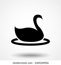 Black swan. Vector icon