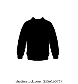 Black Sweater silhouette vector design
