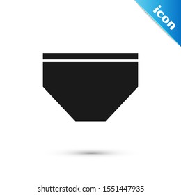 Black Swimming trunks icon isolated on white background.  Vector Illustration