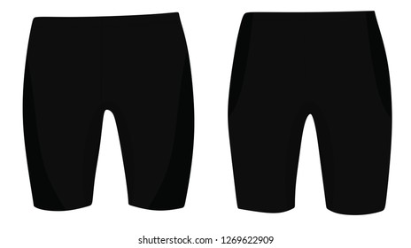 Black swimwear. vector illustration