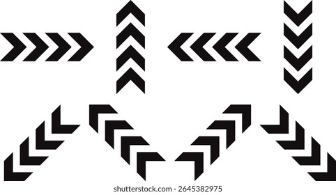 schwarzer Streichpfeil Symbol, Vektorgrafik.