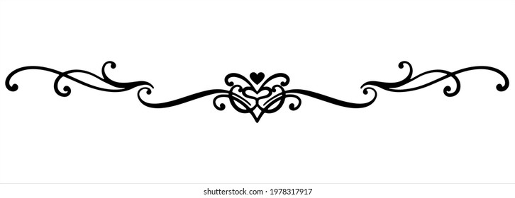 Black Swirl elements and monograms for design and decorate print, web