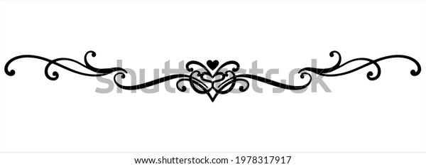 Black Swirl elements and monograms for design and\
decorate print, web