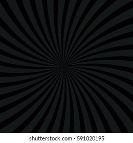 black Swirling radial pattern background with vector illustration design
