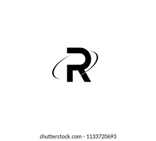 Black Swoosh Letter R Logo