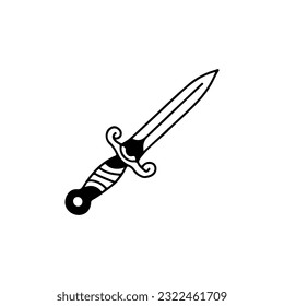 Schwarze Schwertdoodgrafik, Vektorgrafik