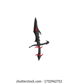 Black sword game weapon illustrations