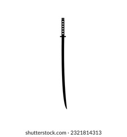 Espada negra sobre fondo blanco. Diseño de caricaturas de armas antiguas de espadas caballero cruzadas
