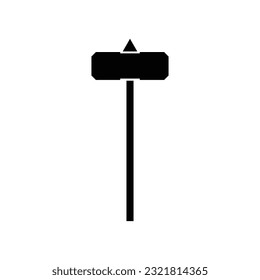 Espada negra sobre fondo blanco. Diseño de caricaturas de armas antiguas de espadas caballero cruzadas