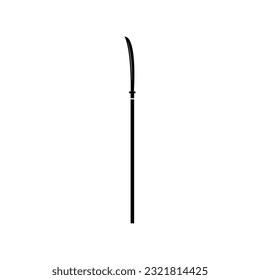 Espada negra sobre fondo blanco. Diseño de caricaturas de armas antiguas de espadas caballero cruzadas
