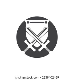 Vektorgrafik des Black Sword War Defend Logos