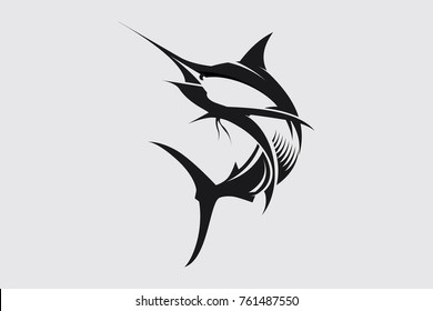 Black Swordfish Vector