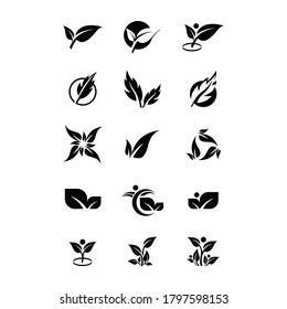 Juego de hojas de iconos de símbolo negro de los diseños vectoriales.