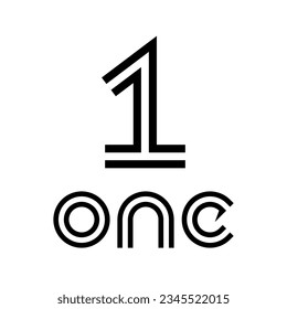 Black Symbol for Number 1 on a White Background - Icon 5