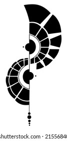 Black symbol on the white background