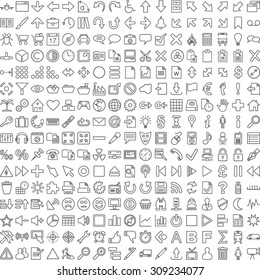 Black symbols for software and web