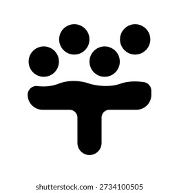 Black synapse with mediator bubbles minimalism vector schematic