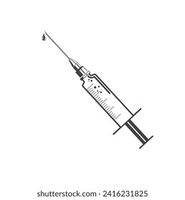 black syringe drop icon vector element design template web