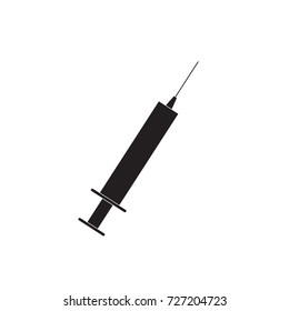 black syringe icon- vector illustration