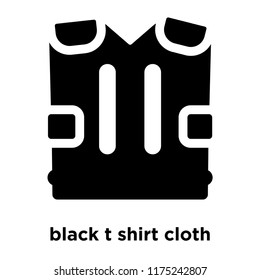 black t shirt cloth icon vector isolated on white background, logo concept of black t shirt cloth sign on transparent background, filled black symbol