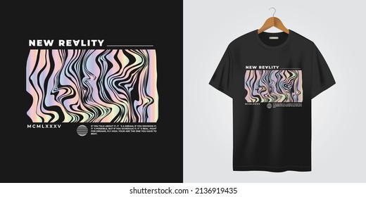 BLACK T SHIRT DESIGN WAVES