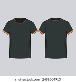 Black t shirt mock-up template