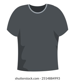 Black t shirt with short sleeves representing clothing concept