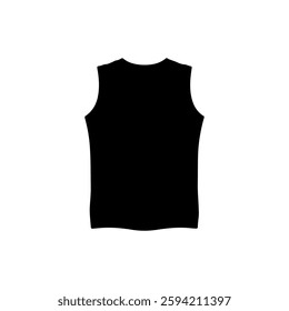 Black T shirt silhouette vector illustration on white background
