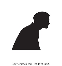 Black T shirt silhouette vector illustration on white background
