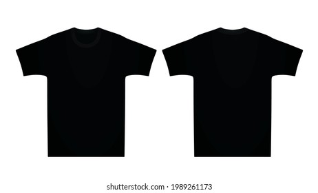 Black t shirt. vector illustration