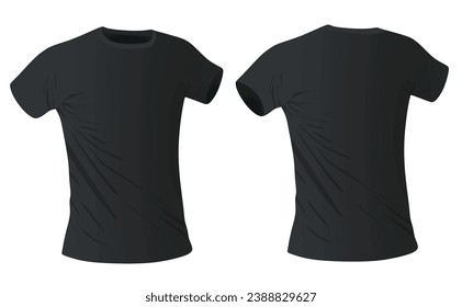 Black t shirt. vector illustration