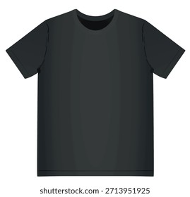 Camiseta negra. Ilustración vectorial