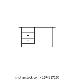 black table icon on white background, vector illustration