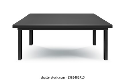 black table isolated vector illustration